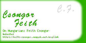 csongor feith business card